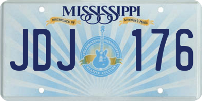 MS license plate JDJ176