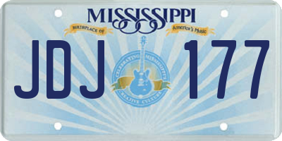 MS license plate JDJ177