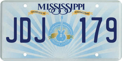 MS license plate JDJ179