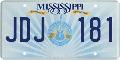 MS license plate JDJ181
