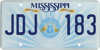 MS license plate JDJ183
