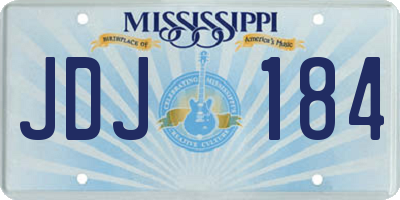 MS license plate JDJ184