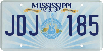 MS license plate JDJ185