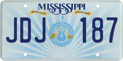 MS license plate JDJ187