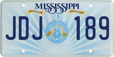 MS license plate JDJ189
