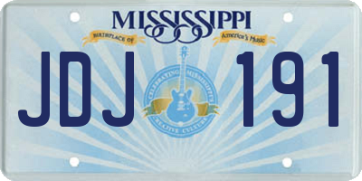 MS license plate JDJ191