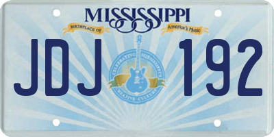 MS license plate JDJ192