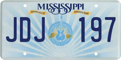 MS license plate JDJ197