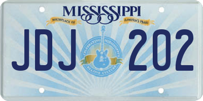 MS license plate JDJ202