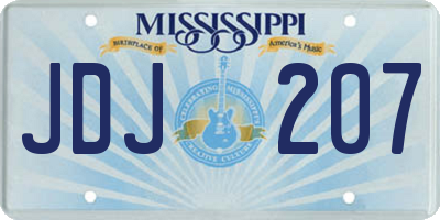 MS license plate JDJ207