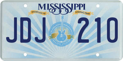 MS license plate JDJ210