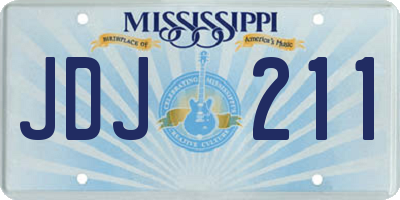 MS license plate JDJ211