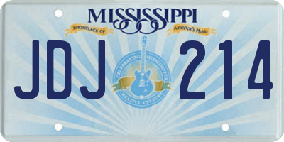 MS license plate JDJ214
