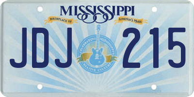 MS license plate JDJ215