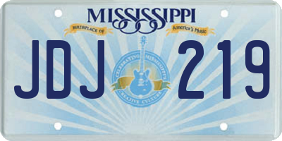MS license plate JDJ219
