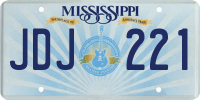 MS license plate JDJ221
