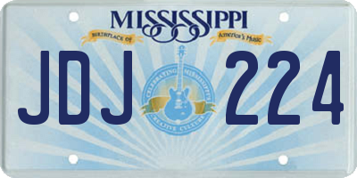 MS license plate JDJ224