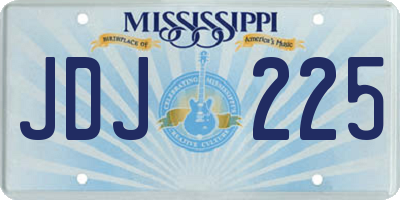 MS license plate JDJ225
