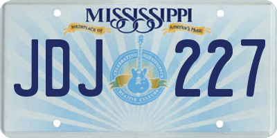 MS license plate JDJ227
