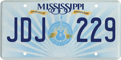 MS license plate JDJ229