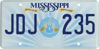 MS license plate JDJ235