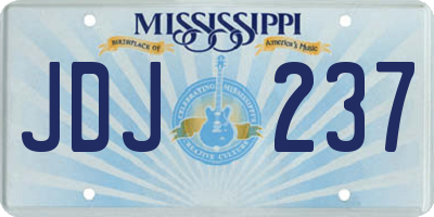 MS license plate JDJ237