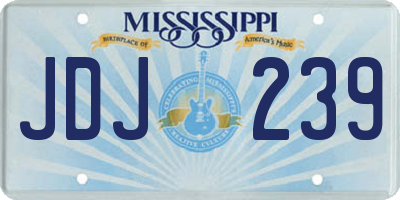 MS license plate JDJ239