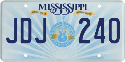 MS license plate JDJ240