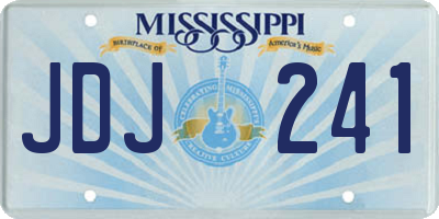 MS license plate JDJ241