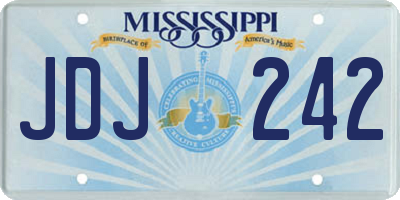 MS license plate JDJ242