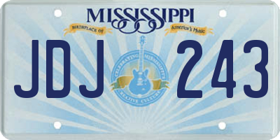 MS license plate JDJ243