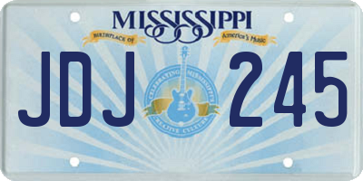MS license plate JDJ245