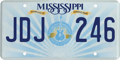 MS license plate JDJ246