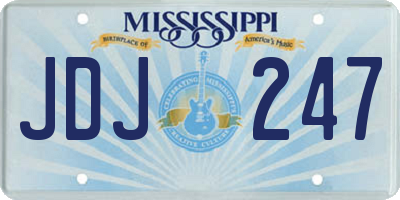 MS license plate JDJ247
