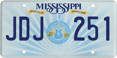 MS license plate JDJ251