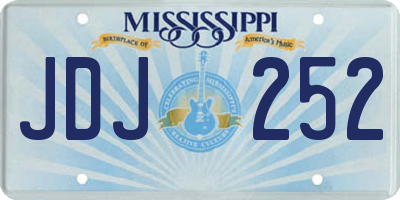 MS license plate JDJ252