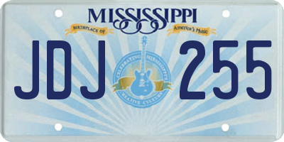MS license plate JDJ255