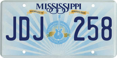 MS license plate JDJ258