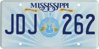 MS license plate JDJ262