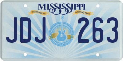 MS license plate JDJ263