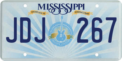 MS license plate JDJ267