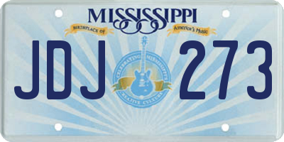 MS license plate JDJ273