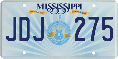 MS license plate JDJ275