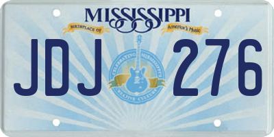 MS license plate JDJ276