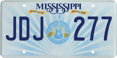 MS license plate JDJ277