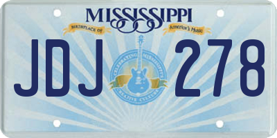 MS license plate JDJ278