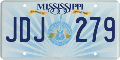 MS license plate JDJ279