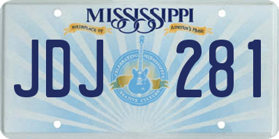 MS license plate JDJ281