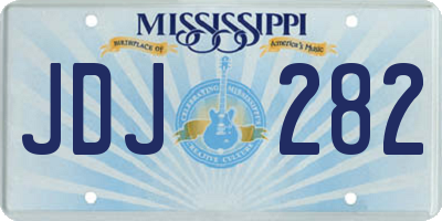 MS license plate JDJ282
