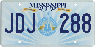 MS license plate JDJ288